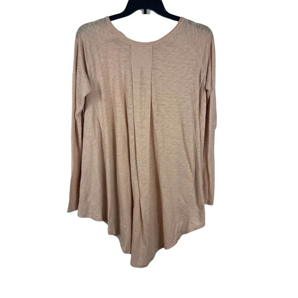 We The Free Free People Oversized Tunic Top Blush Long Sleeve Asymmetrical Hem M